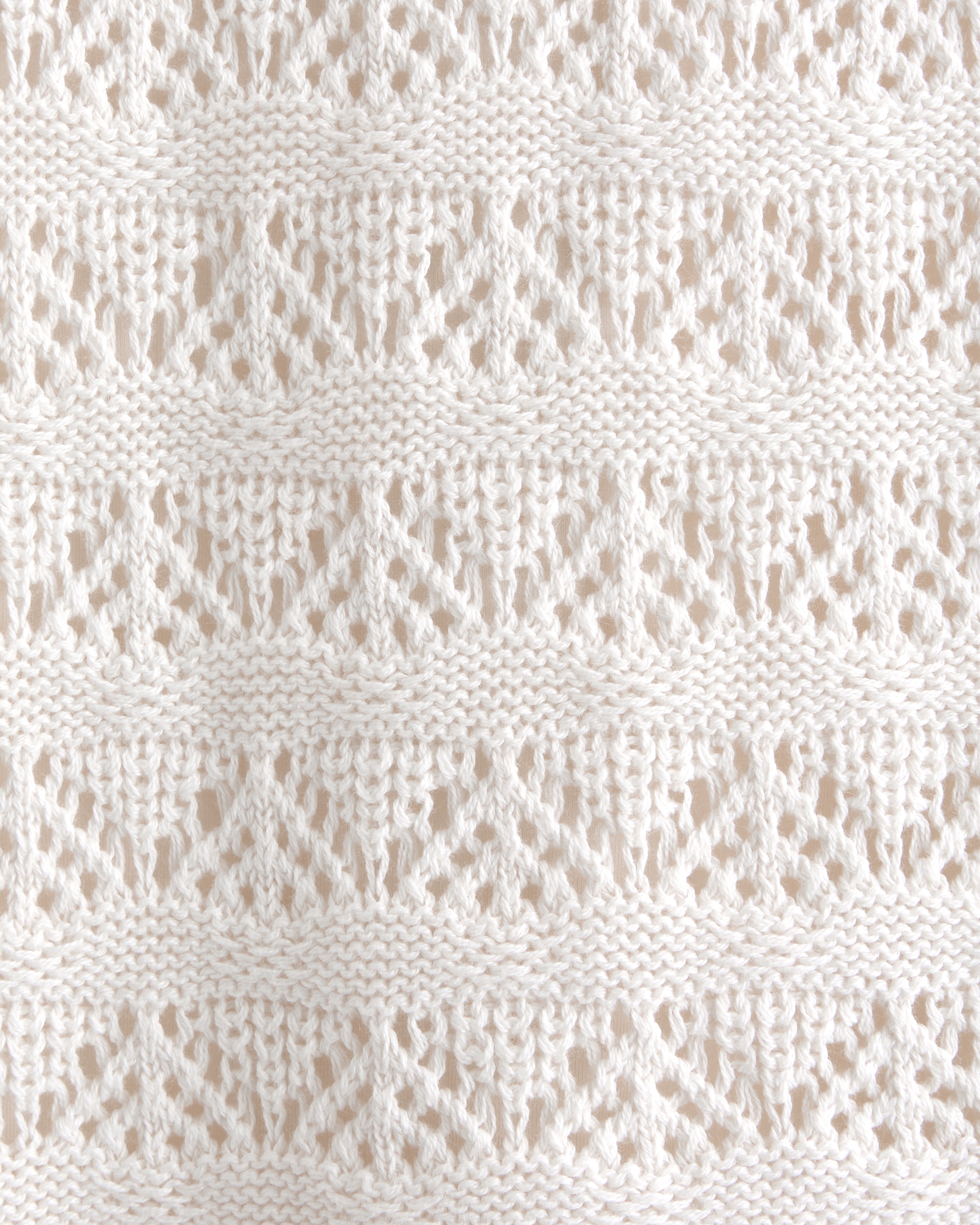 Long-Sleeve Crochet-Style Mini Dress