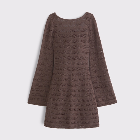 Женские платья Abercrombie & Fitch Long-Sleeve Crochet-Style Mini Dress