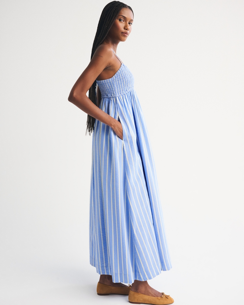 abercrombie smocked bodice easy maxi dress Women's Smocked Sweetheart Maxi Dress | Women's Sale