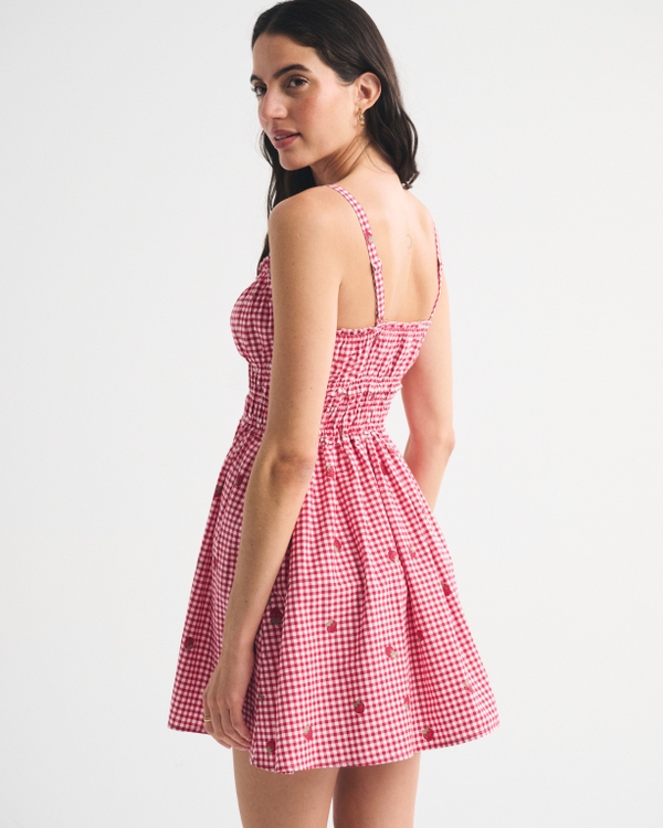 abercrombie smocked mini dress Women's YPB motionTEK Smocked Mini Dress in Black | Size L