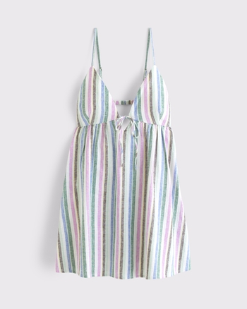 Bra-Free Linen-Blend Tie-Front Skort from Abercrombie & Fitch - $85