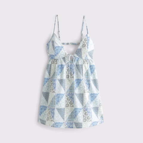 Женские юбки Abercrombie & Fitch Bra-Free Linen-Blend Tie-Front Skort