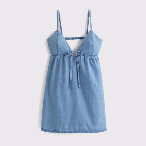 Женские юбки Abercrombie & Fitch Bra-Free Tie-Front Chambray Skort