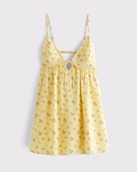 Bra-Free Tie-Front Linen-Blend Skort