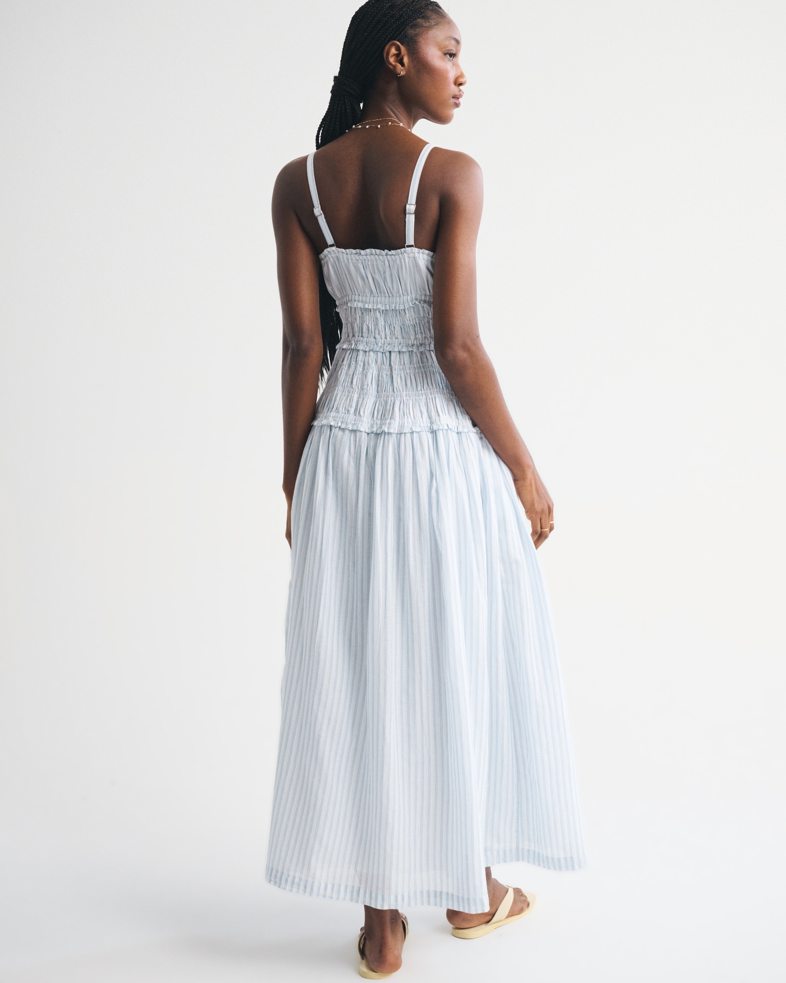 abercrombie smocked bodice easy maxi dress Abercrombie & Fitch