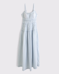 Bra-Free Smocked Drop-Waist Maxi Dress