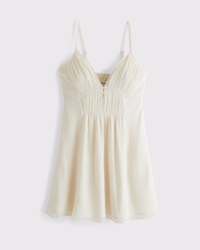 Bra-Free Ruched Mini Dress