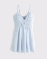 Bra-Free Ruched Mini Dress