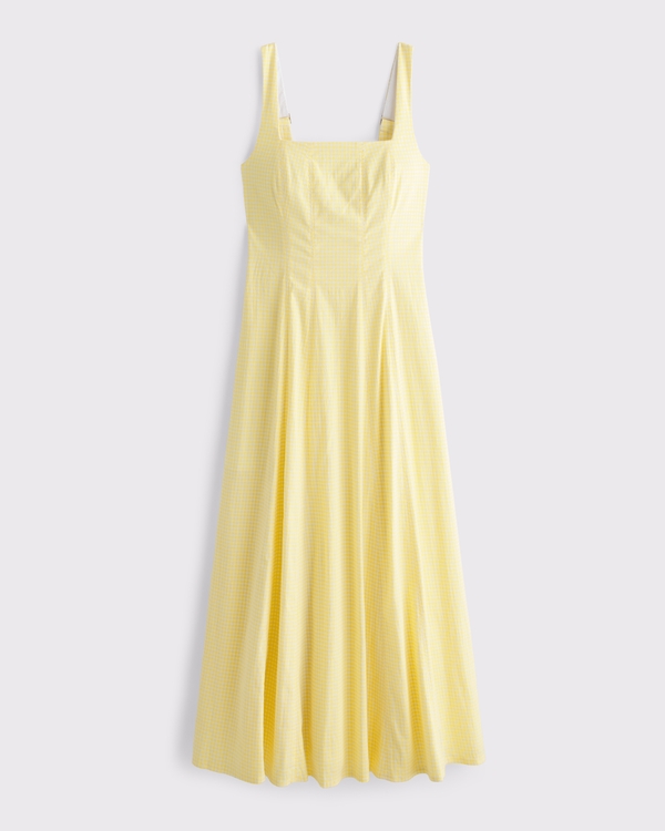 The A&F Mila Midi Dress, Yellow Gingham view 1