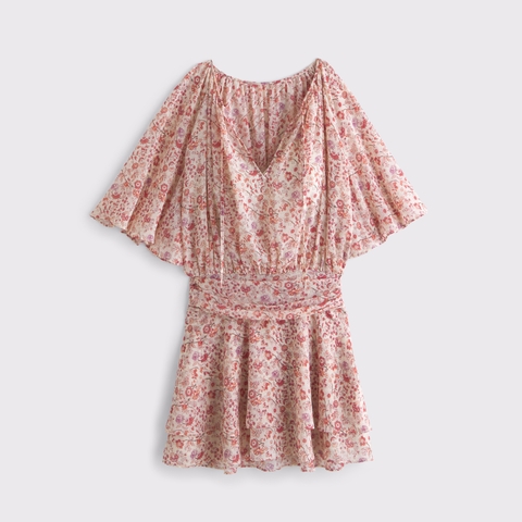 Женские платья Abercrombie & Fitch Angel Sleeve Sheer Mini Dress