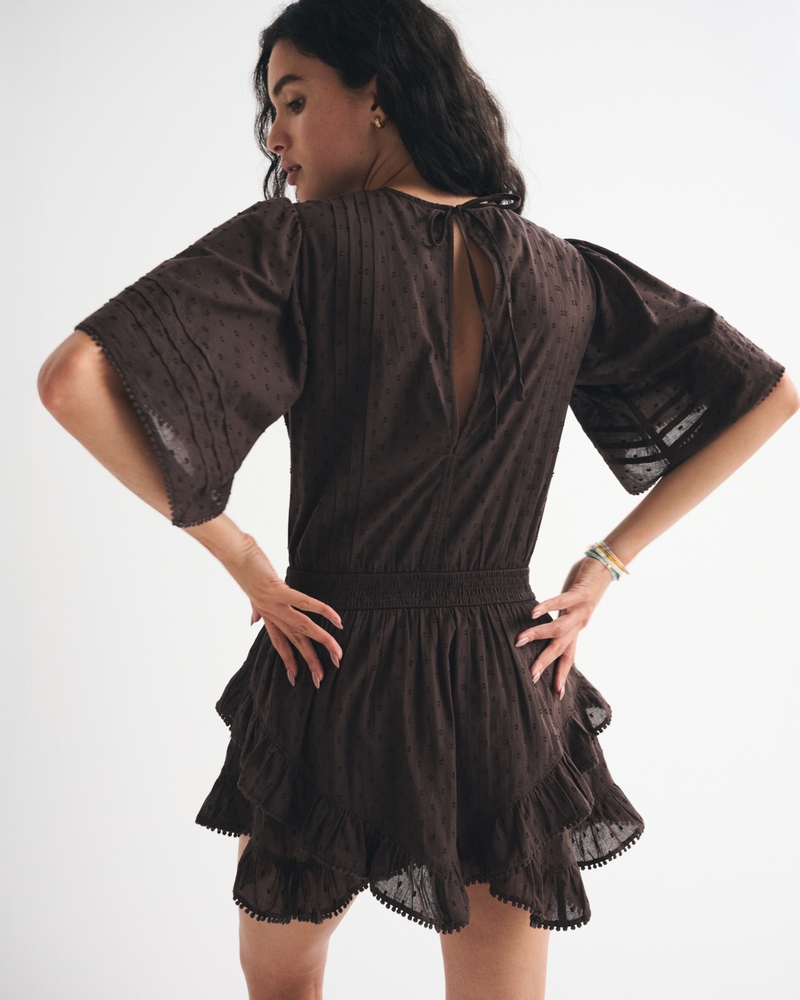 Short-Sleeve Easy Waist Ruffle Skort