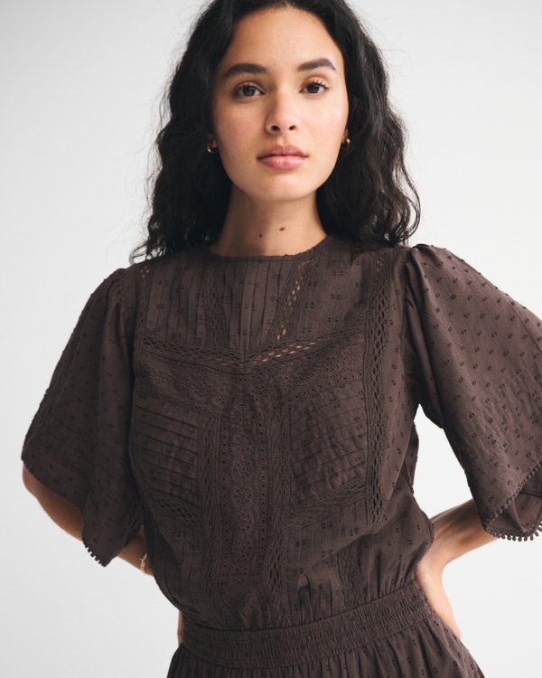 Short-Sleeve Easy Waist Ruffle Skort