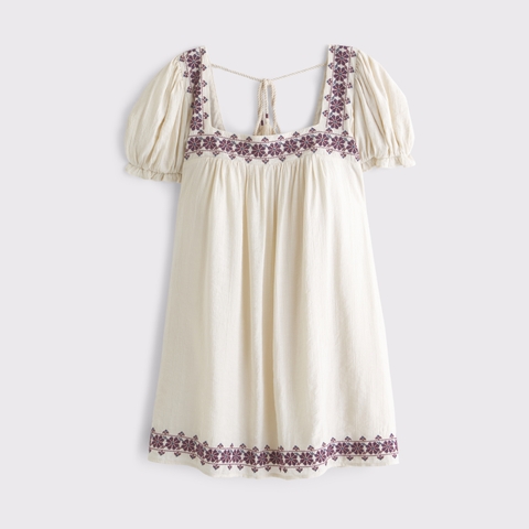 Женские платья Abercrombie & Fitch Puff Sleeve Babydoll Mini Dress