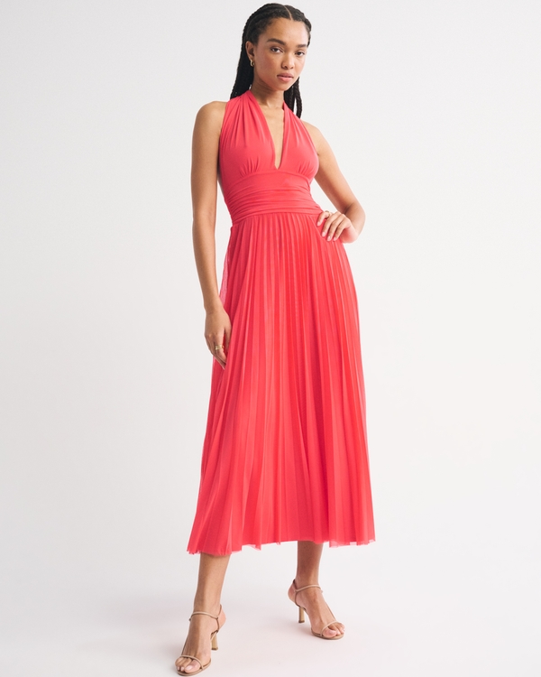 A&F Giselle 5-in-1 Convertible Maxi Dress, Bright Red view 1