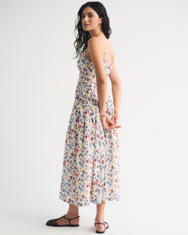 Bra-Free Smocked Drop-Waist Maxi Dress