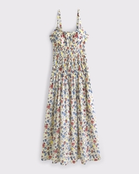 Bra-Free Smocked Drop-Waist Maxi Dress