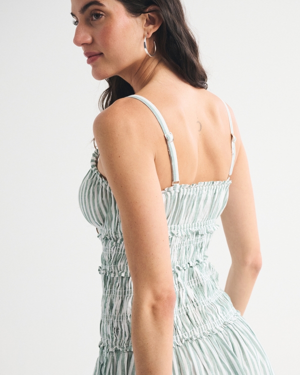 Bra-Free Smocked Drop-Waist Maxi Dress