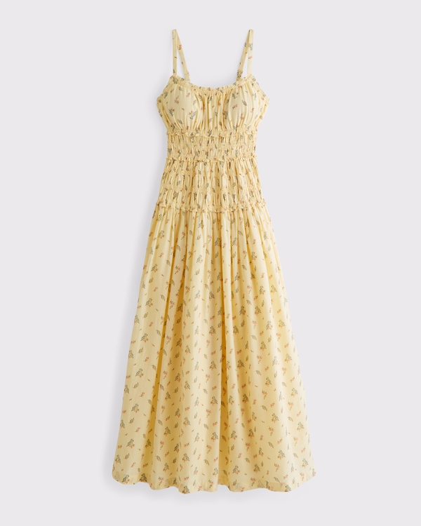 Bra-Free Smocked Drop-Waist Maxi Dress