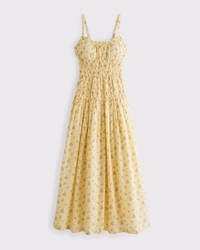Bra-Free Smocked Drop-Waist Maxi Dress