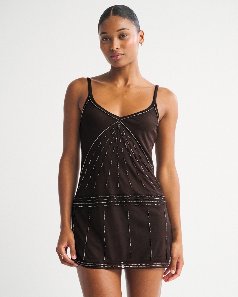 Sequin Wrap Mini Dress