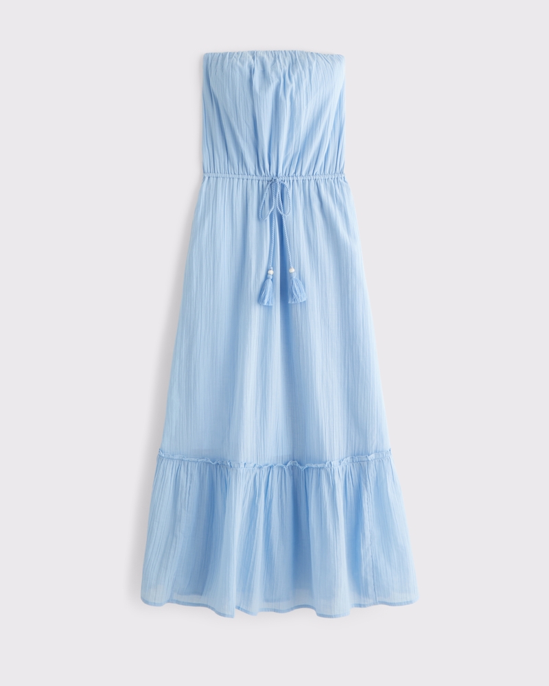 Women's Strapless Easy Waist Maxi Dress | Women's Dresses & Jumpsuits |  Abercrombie.com