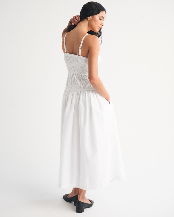 Bra-Free Smocked Drop-Waist Maxi Dress