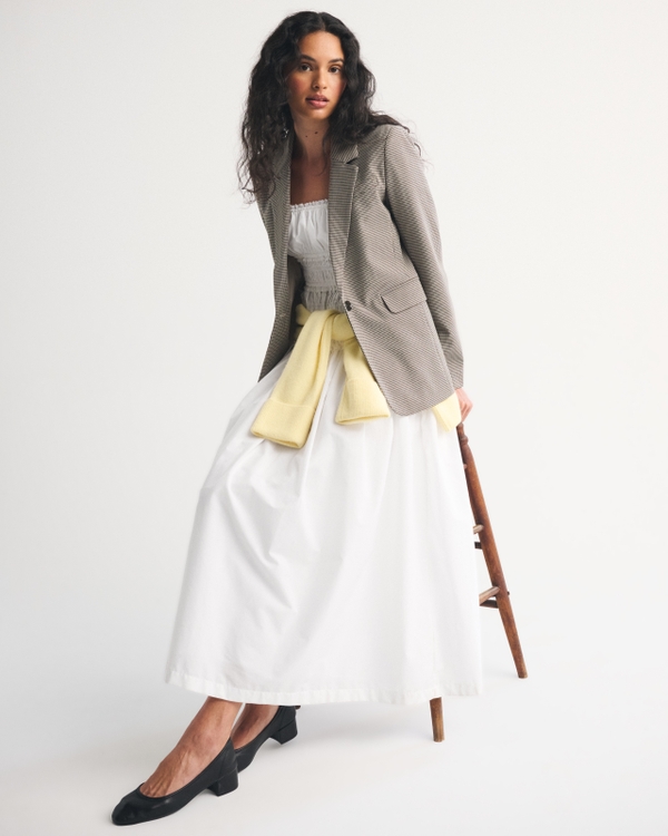 Bra-Free Smocked Drop-Waist Maxi Dress