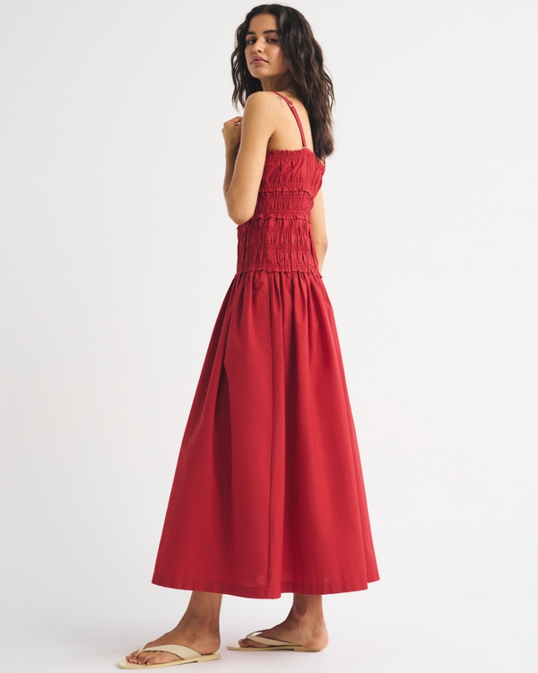Bra-Free Smocked Drop-Waist Maxi Dress