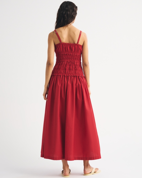 Bra-Free Smocked Drop-Waist Maxi Dress
