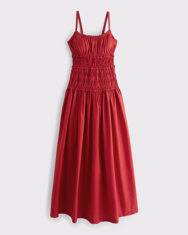 Bra-Free Smocked Drop-Waist Maxi Dress