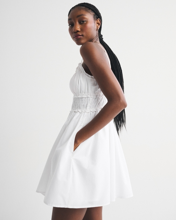 Bra-Free Smocked Waist Mini Dress