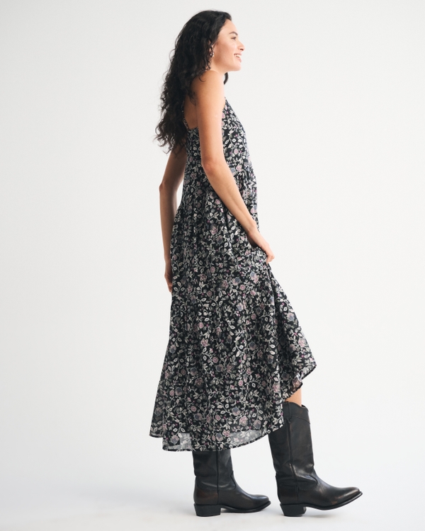 V-Neck Flowy Maxi Dress