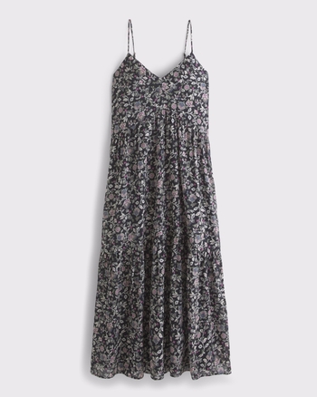 V-Neck Flowy Maxi Dress