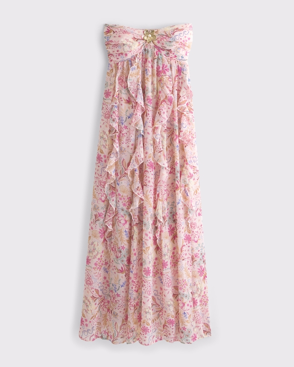 Women's Bra-Free Strapless Hardware Maxi Dress | Women's Clearance |  Abercrombie.com