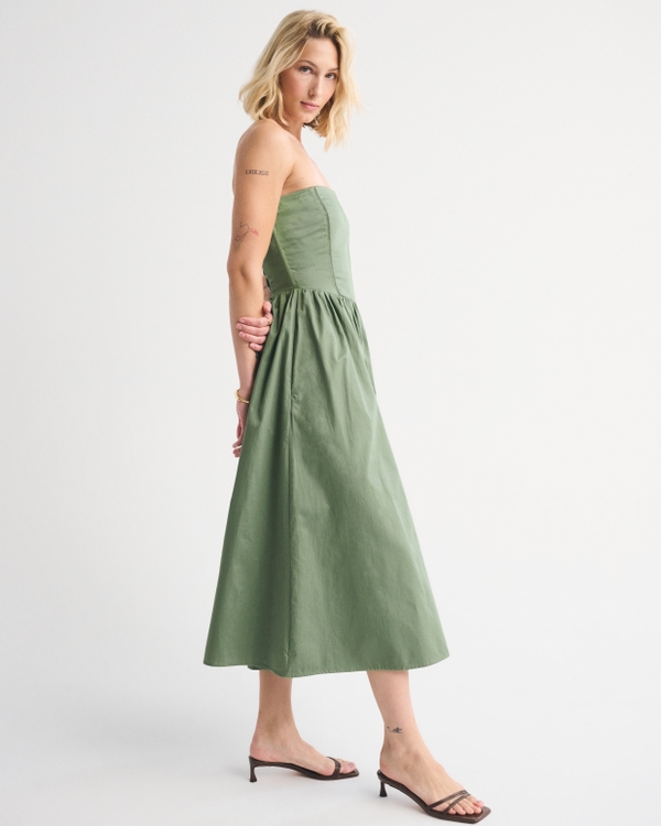 Women's Bra-Free Dipped Waist Midi Dress | Women's Dresses & Jumpsuits |  Abercrombie.com