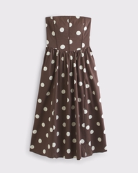 Bra-Free Dipped Waist Midi Dress