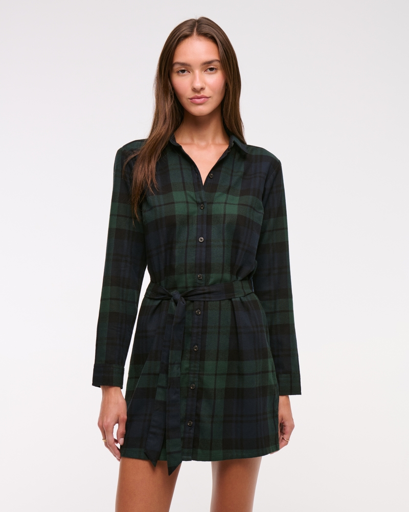 Women's Flannel Shirt Dress Women's Dresses Jumpsuits