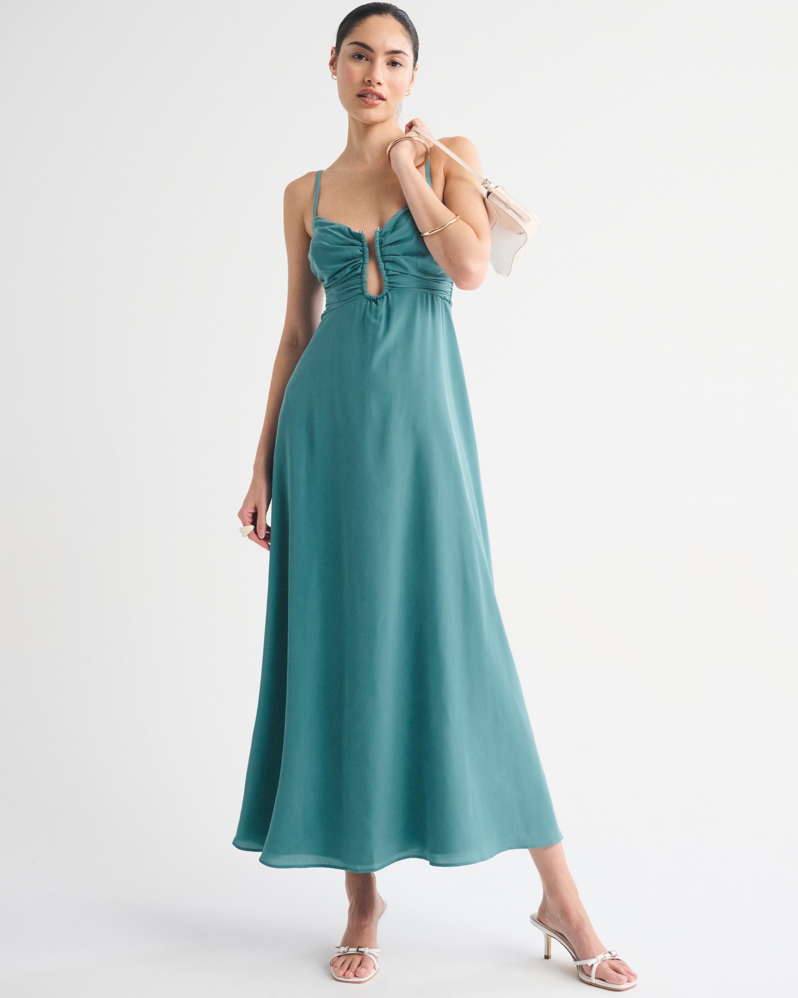 Bra-Free Hardware Maxi Dress