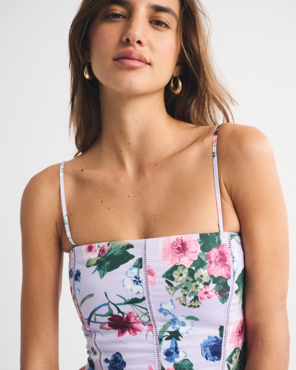 Bra-Free Dipped Waist Midi Dress, Lavender view 2