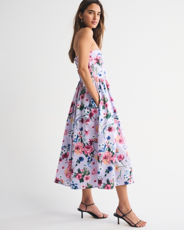 Bra-Free Dipped Waist Midi Dress