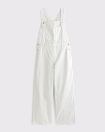 Embroidered Trim Overall Jumpsuit