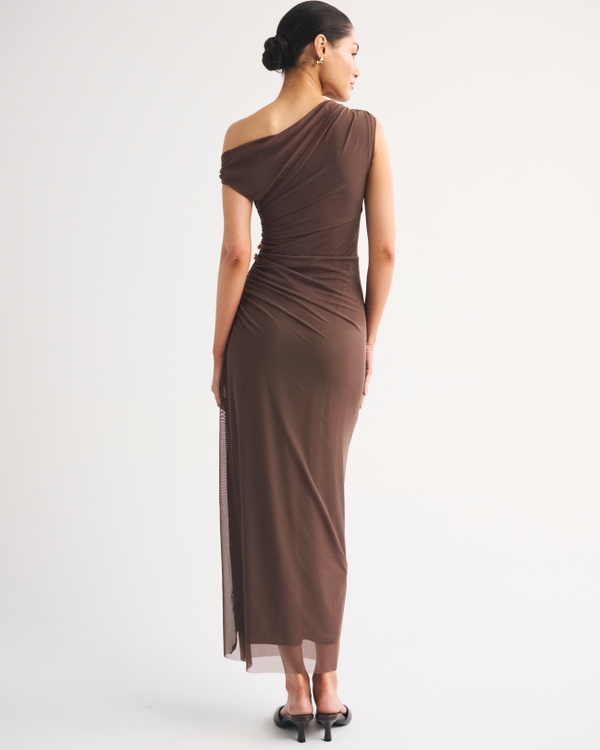 Women's Bra-Free Mesh Draped Maxi Dress | Women's Dresses & Jumpsuits |  Abercrombie.com