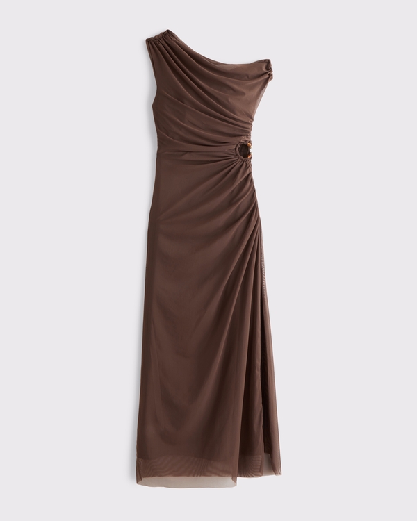 Women's Bra-Free Mesh Draped Maxi Dress | Women's Dresses & Jumpsuits |  Abercrombie.com