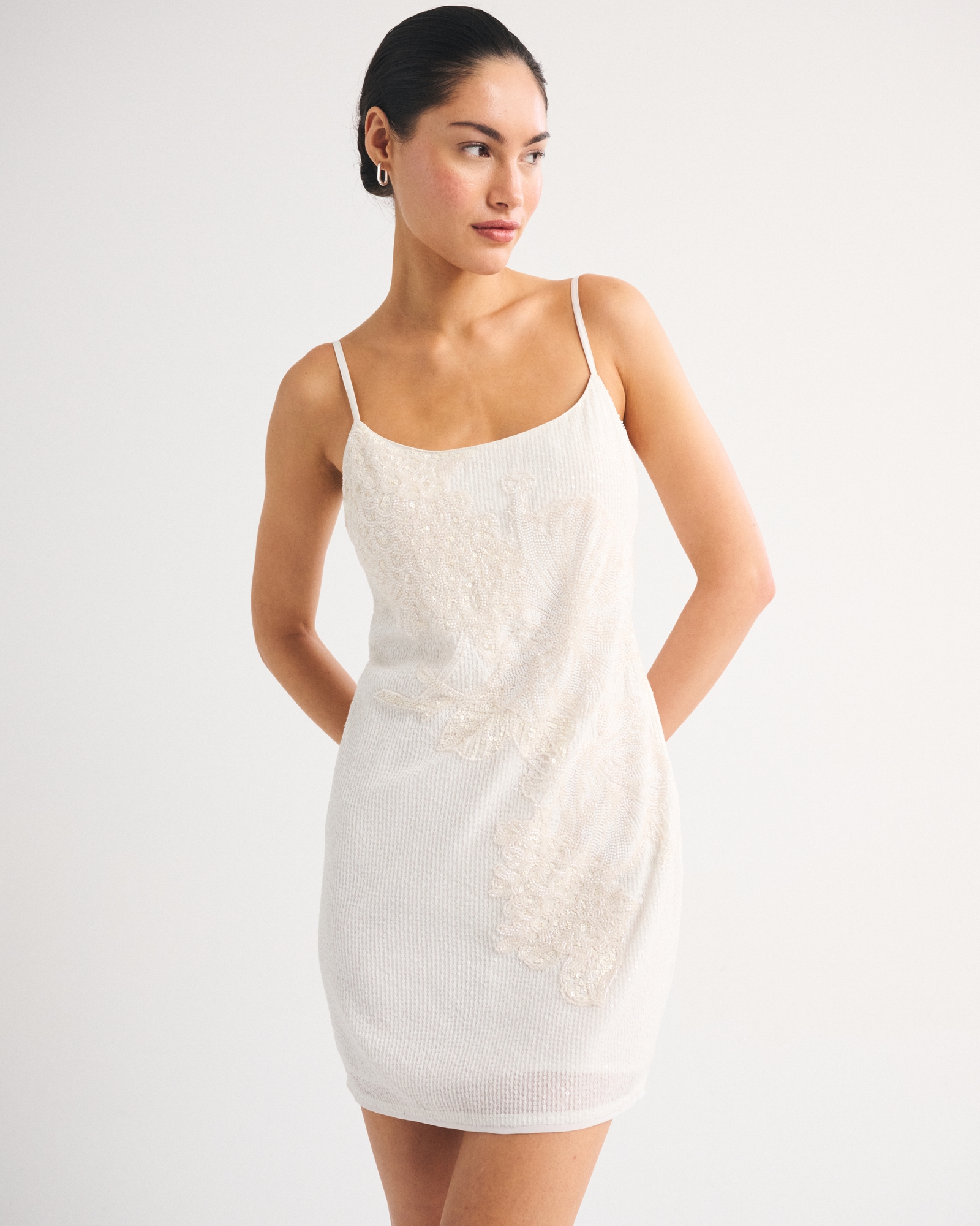 abercrombie beaded dress Abercrombie & Fitch beaded bandeau maxi dress in brown sequin