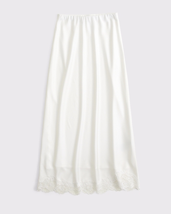 High Rise Satin Maxi Set Skirt from Abercrombie & Fitch - $95