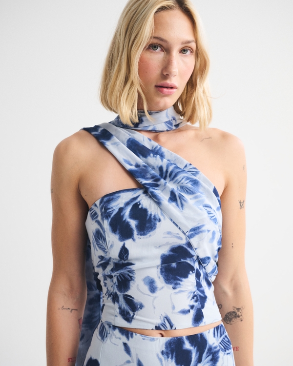 strapless open back dress Coconutshell Color Asymmetrical One Shoulder Sports Bra main image 0