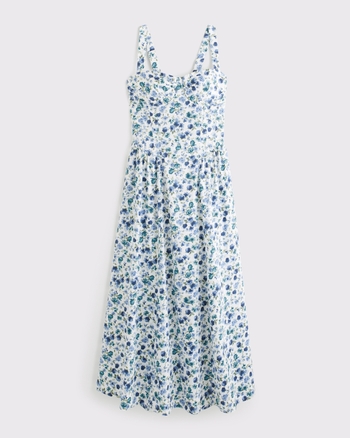 Femme Robe longue à taille plongeante à porter sans soutien-gorge | Femme Robes | Abercrombie.com