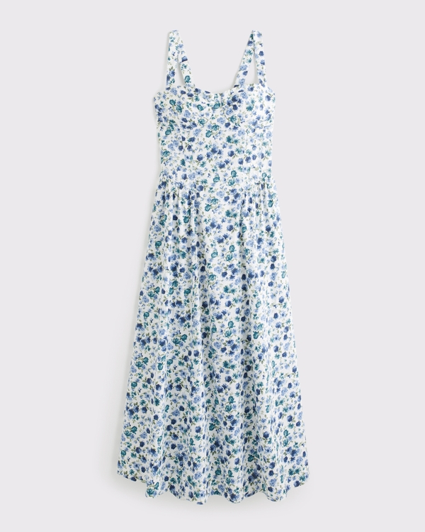 graduation midi dress White Tiered Eyelet Midi Graduation Dress with Buttons White / Small