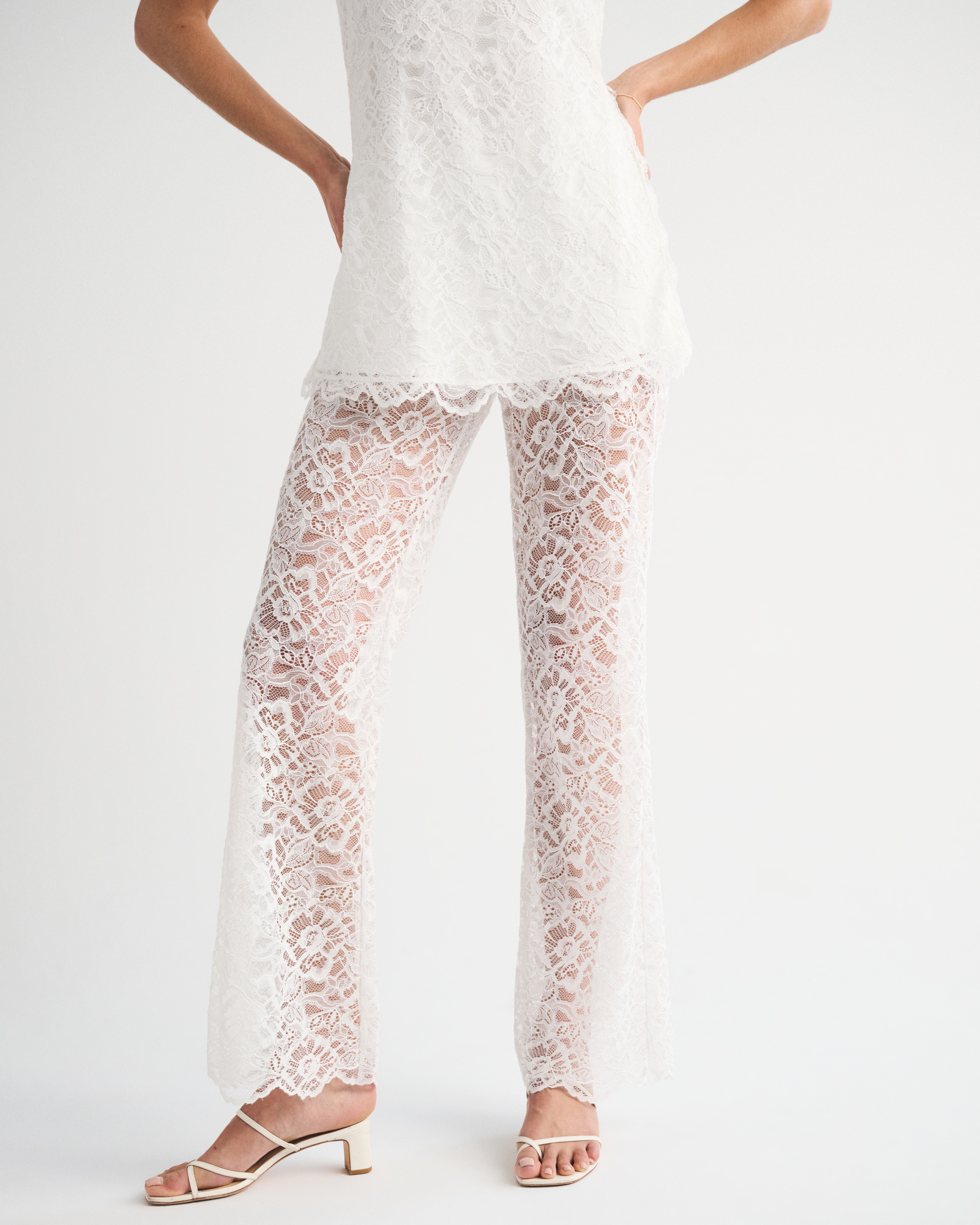 Женские брюки Abercrombie & Fitch Lace Sheer Set Pant — фото 3