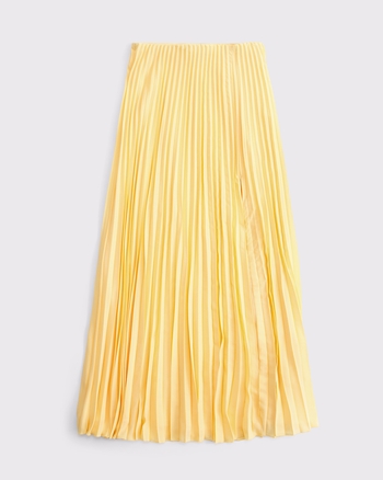High Rise Pleated Maxi Set Skirt from Abercrombie & Fitch - $95